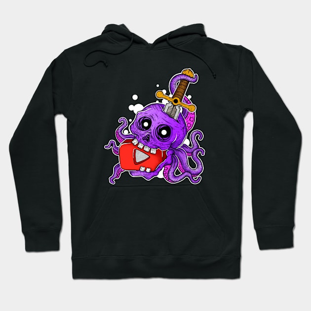 Skull Octopus Hoodie by DMD Art Studio